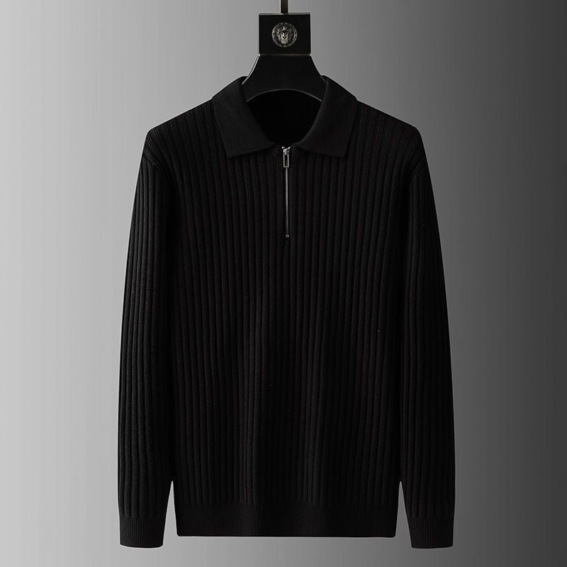Herren Pullover Weich Komfortabel Polo Kragen - BerlinGlamour