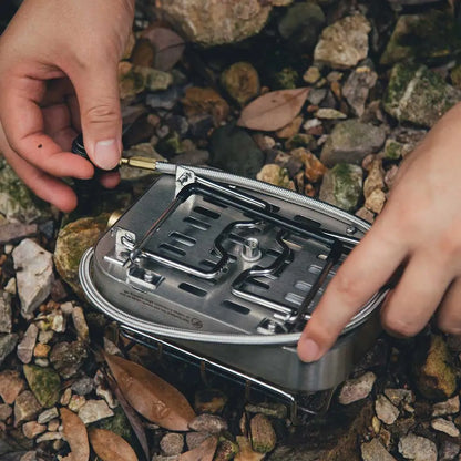 Tragbarer Gas Campingkocher Portable Grill Funktion
