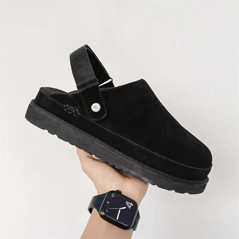 Bequeme Suede Clogs mit Fersenriemen Weich