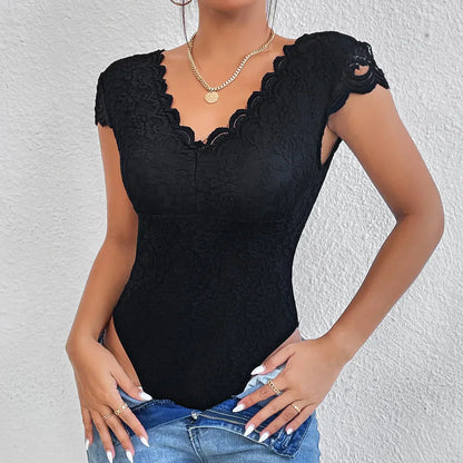 Weiblicher Body mit Langarm Elegant