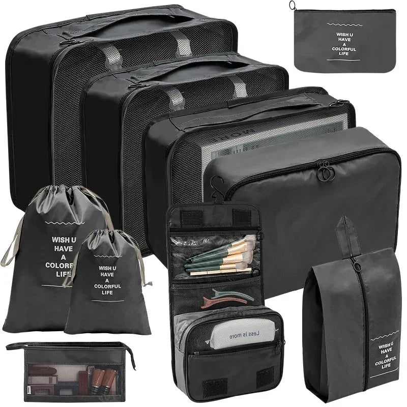 Reise-Organizer Set 7-10-teilig Faltbar Koffer-Boxen