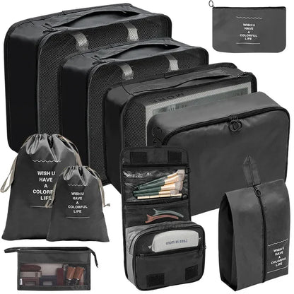Reise-Organizer Set 7-10-teilig Faltbar Koffer-Boxen