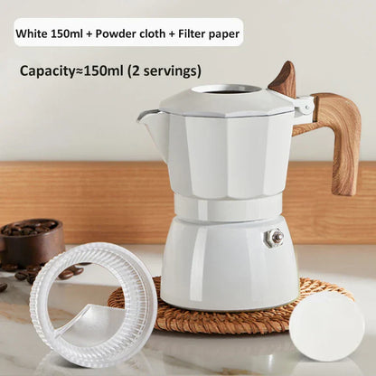 Edle Vintage Espresso-Kanne Doppelventil Kupfer