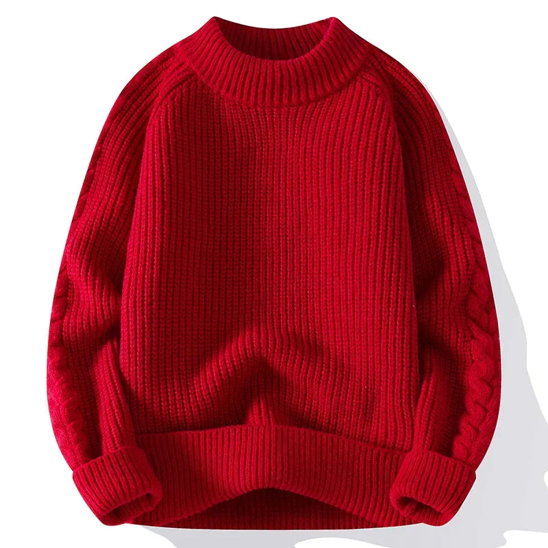 Klassischer Grobstrick Pullover für Herren