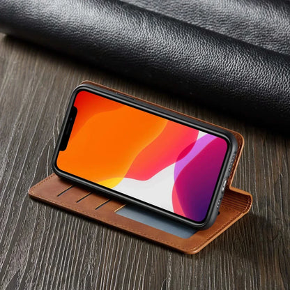 iPhone Lederhülle Magnetisch Stilvoll Schutzhülle - BerlinGlamour