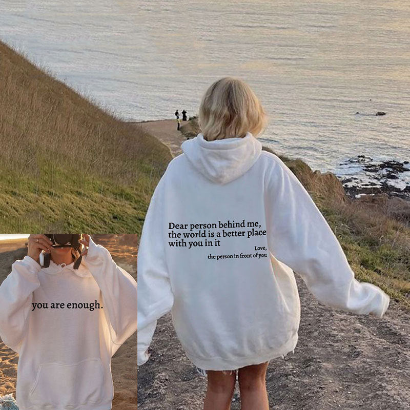 Liebe Person Hinter Mir Hoodie Unisex Grau