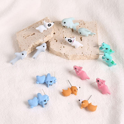 Tierohrringe Cartoon Kreative Tierbiss Schmuck