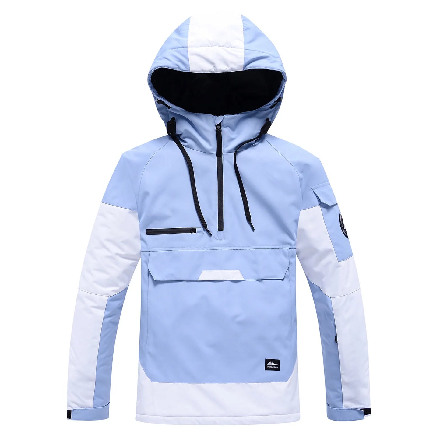 Snowboard Jacke Warm mit Kapuze Schwarz