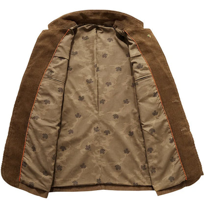 Herren Blazer Braun Elegant Klassisch Cord