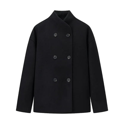 Oversized Damenjacke Doppelreihige Modern - BerlinGlamour