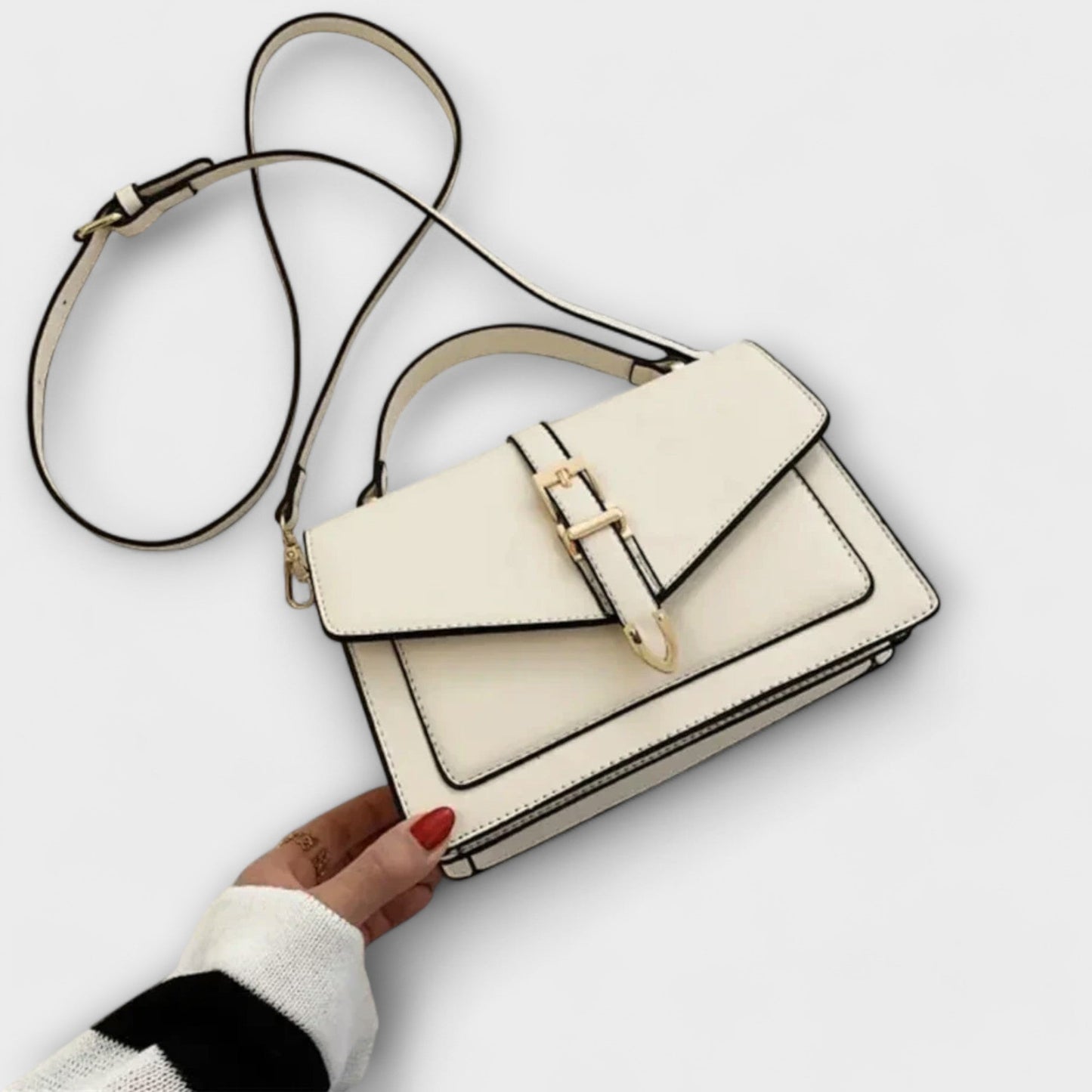 Damen Schultertasche Elegante Leder Struktur