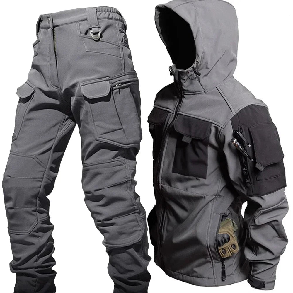 Wasserdichter Thermoanzug Herren Warm Mehrere Taschen