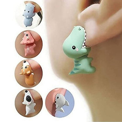 Tierohrringe Cartoon Kreative Tierbiss Schmuck