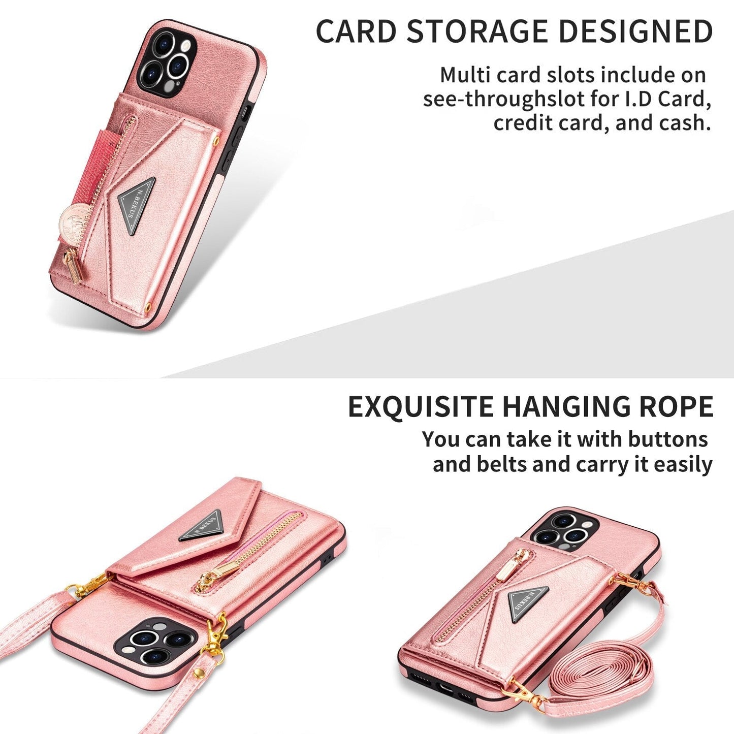 iPhone Hülle mit Kartenhalter und Geldbörse Slim