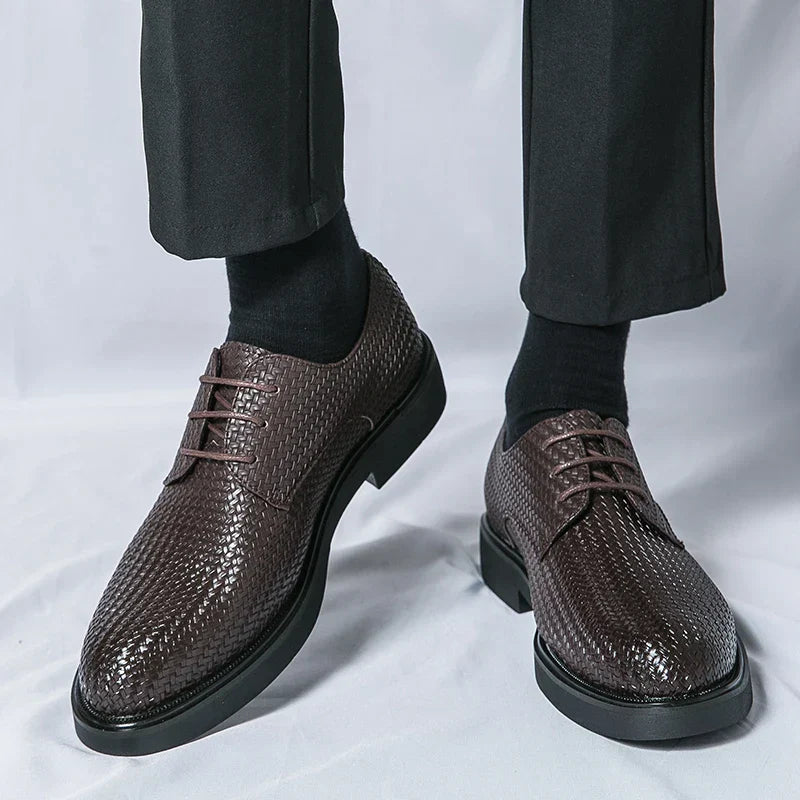 Herren Lederschuhe Oxfords Schwarz Elegannt