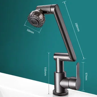 Wasserhahn Drehbar Edelstahl Spritzwassergeschützt Mechanisch