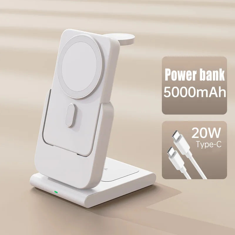Magnetische Powerbank Station 3in1 Schnelllade Magsafe - BerlinGlamour