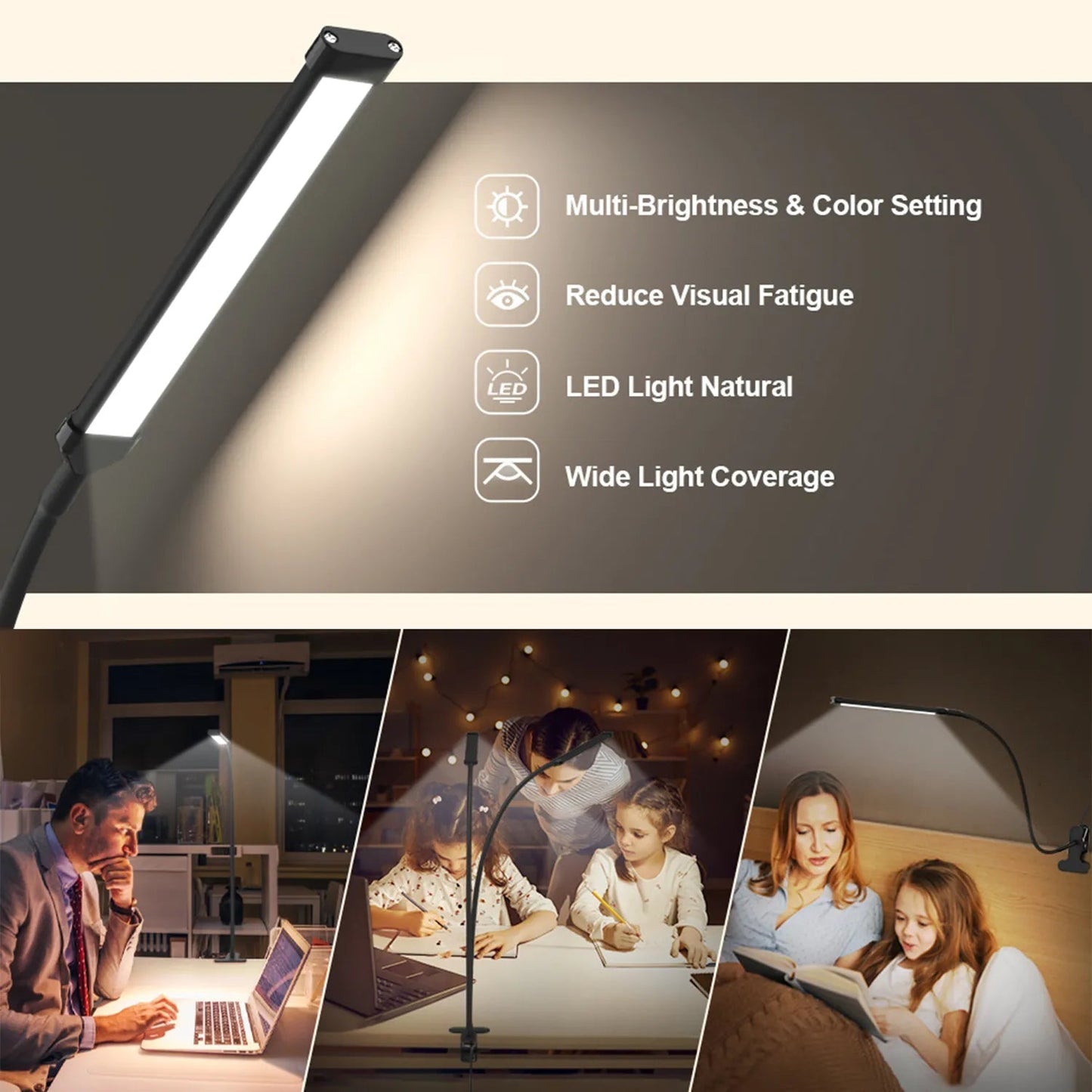 LED Arbeitsplatzlampe Dimmbar Flexibel Modern