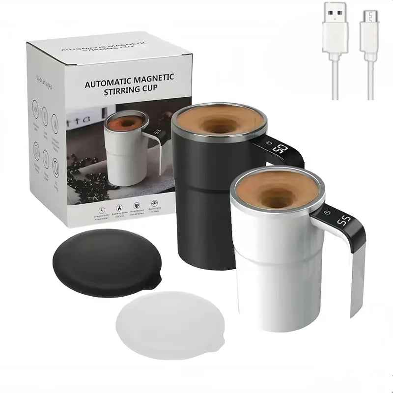 Intelligente Kaffeetasse mit Temperaturanzeige Selbstumrührend - BerlinGlamour