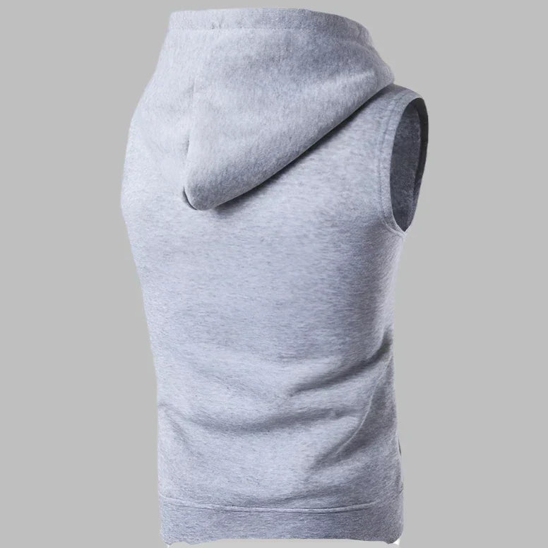 Herren Pullover Kapuzenpullover Ärmellos mit Reißverschluss