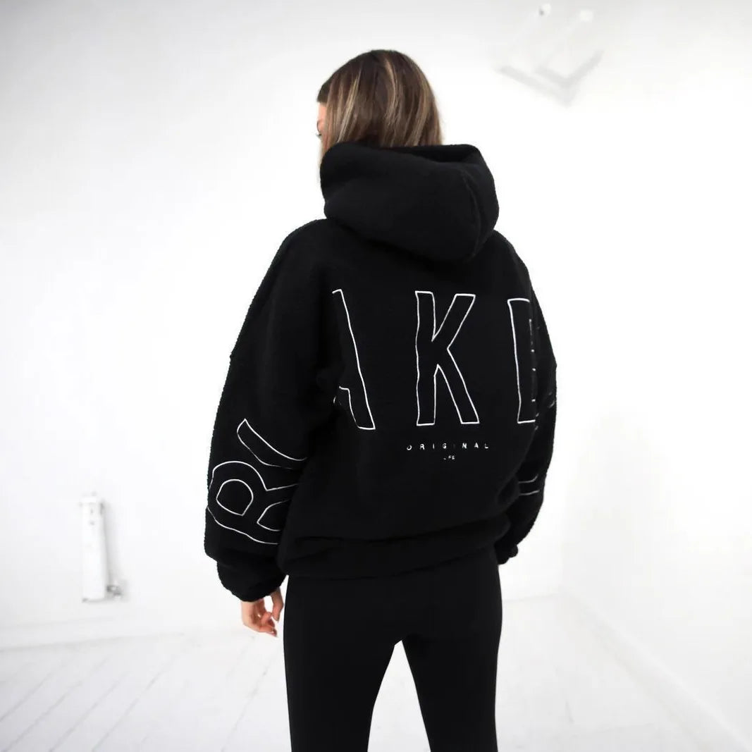 Große Teddy-Hoodie Fleece Oversize Kapuze Warm - BerlinGlamour