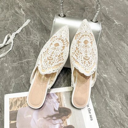 Stilvolle Damen Mules Schuhe High Heel