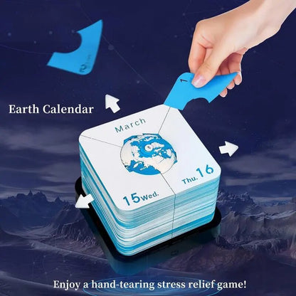 Wanderer Notizblock 3D Erde Kalender Reisetagebuch