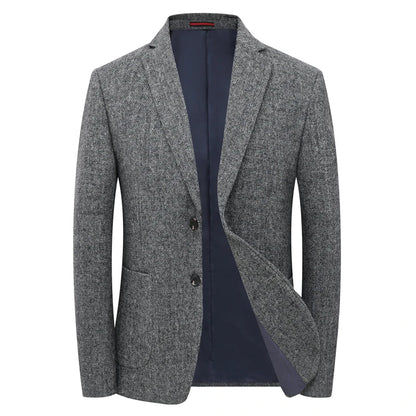 Eleganter Herren Blazer Grau Slim Fit