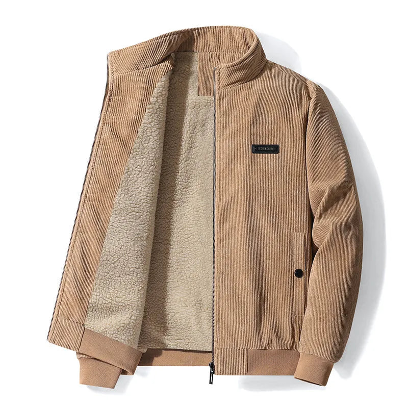 Retro Sherpa Jacke Samt Damen Herren Warm