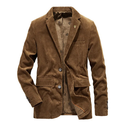 Herren Blazer Braun Elegant Klassisch Cord