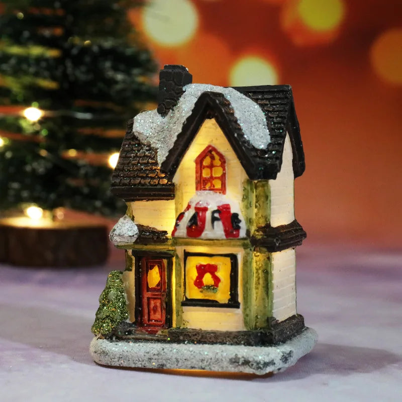 Weihnachtshaus Figuren LED Winterlichter Dekorativ
