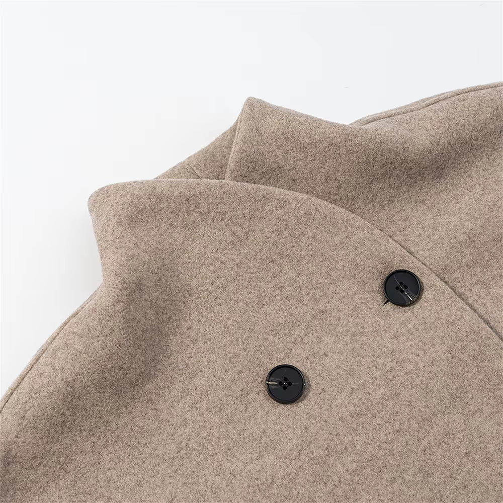 Oversized Damenjacke Doppelreihige Modern