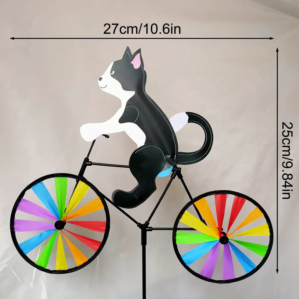 Bunte Katzen Gartenfigur Regenbogen Dekoration