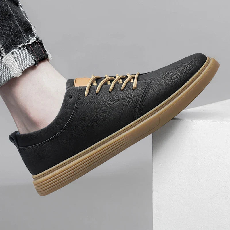 Herren Leder Sneaker Echtleder Sportschuhe