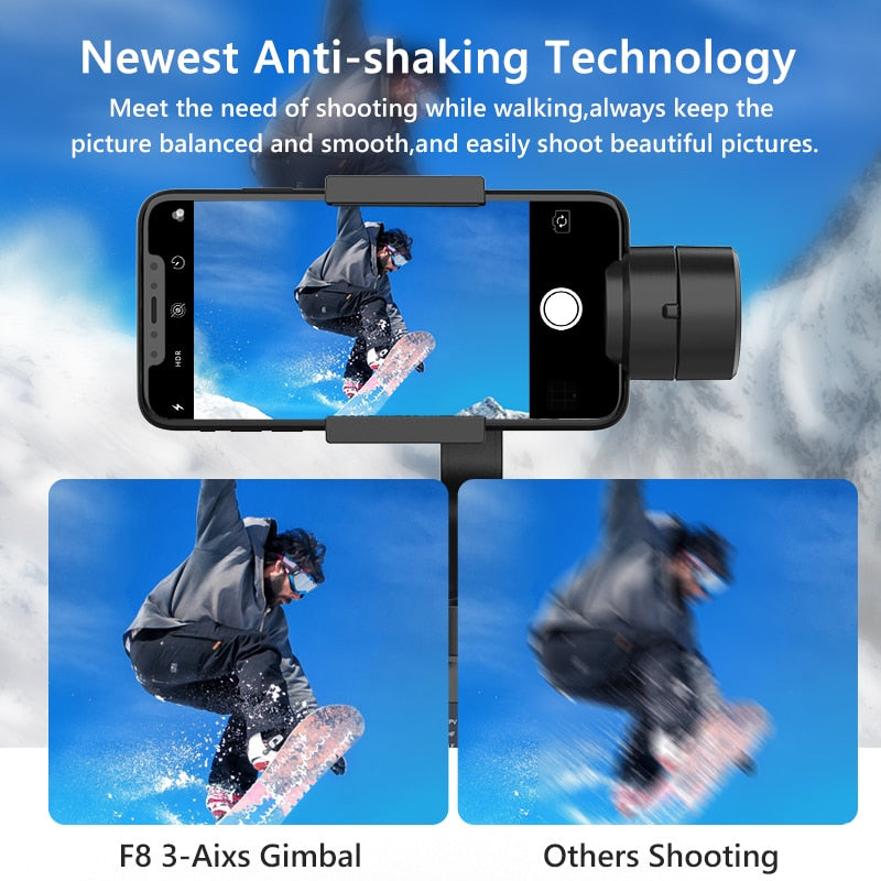 Handheld Gimbal Stabilizer 3-Achsen Smartphone Stabilisator