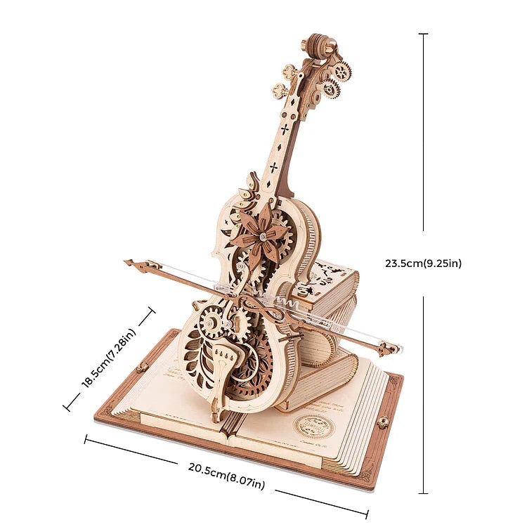 Mechanisches Holz Puzzle 3D Cello Modell - BerlinGlamour