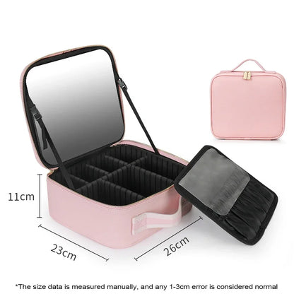 LED Reise Makeuptasche Spiegelbeleuchtet Organizer - BerlinGlamour