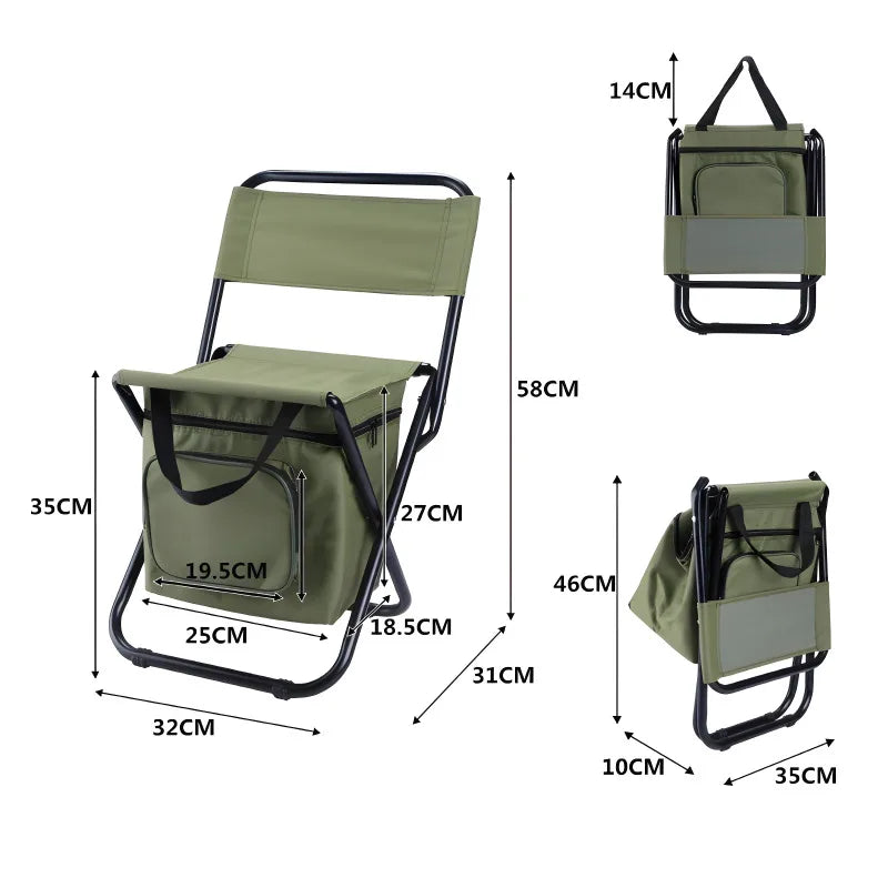 Tragbarer Klappstuhl mit Kühlbeutel für Outdoor