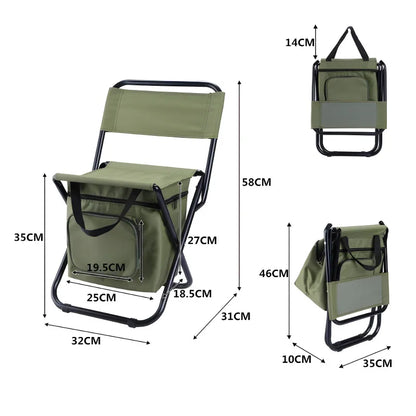 Tragbarer Klappstuhl mit Kühlbeutel für Outdoor