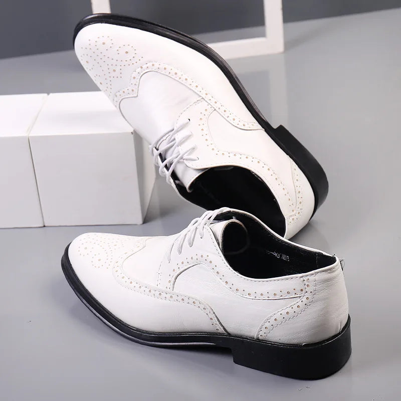 Herren Anzug Schuhe Bequem Oxford Schuhe Schwarz
