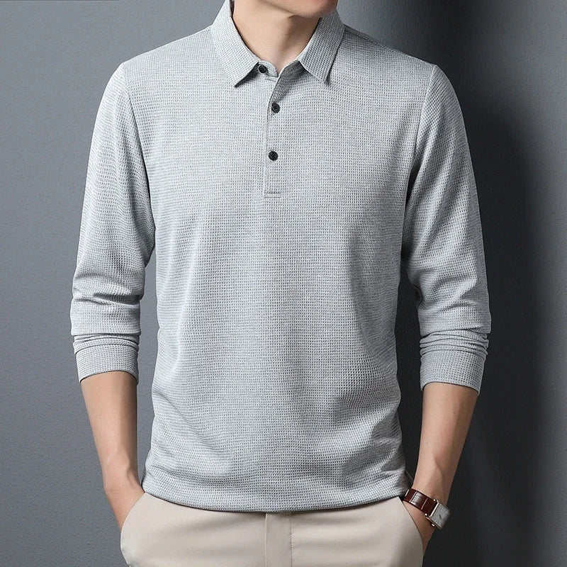 Herren Langarmoberteil Elegantes Slimfit - BerlinGlamour