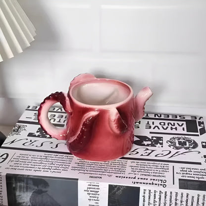 Keramik Kaffeebecher Oktopus Design Farbenfroh