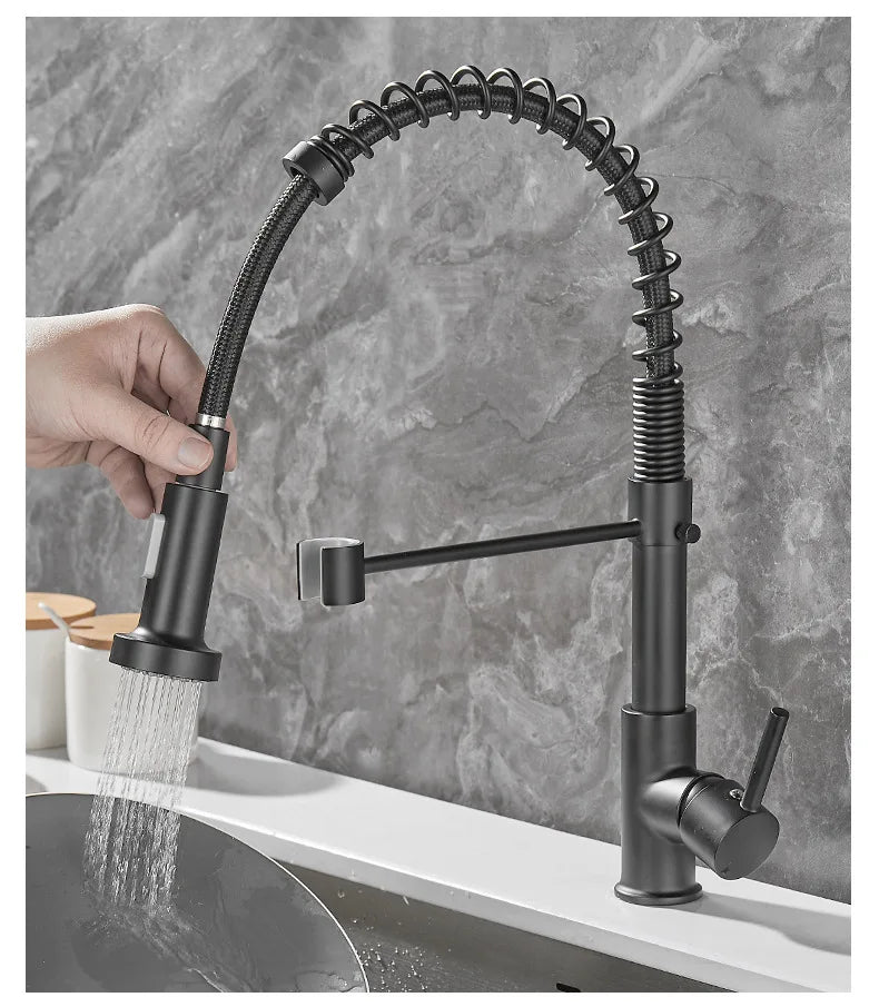 Küchenarmatur Doppel Auslauf Bronze Luxus