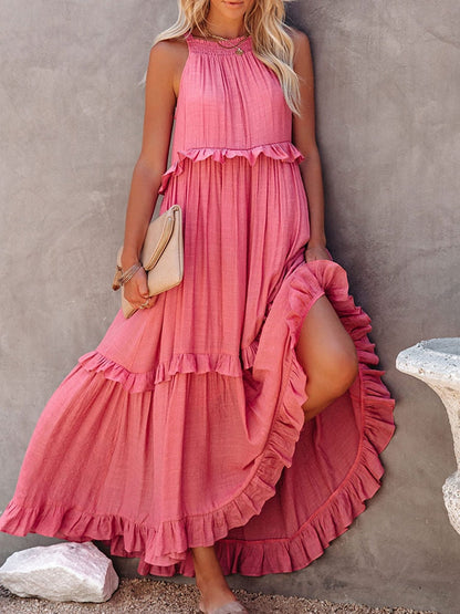 Sommerkleid Damen Modern Geschnürt Frühlingslook