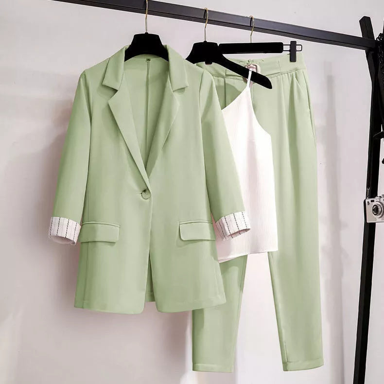 Damen Anzug Übergröße Elegante 3-teilig Modisch