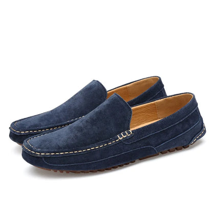 Elegante Herren Loafer aus Wildleder Schwarz - BerlinGlamour