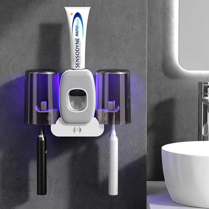 UV Zahnbürstenhalter mit Sterilisation und Zahnpastaspender