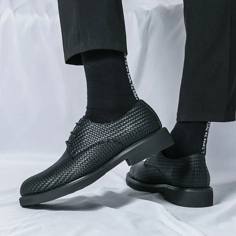 Herren Lederschuhe Oxfords Schwarz Elegannt