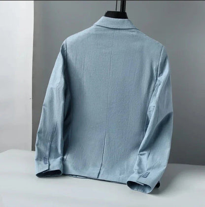 Herren Blazer Leinen Elegant Slim Fit