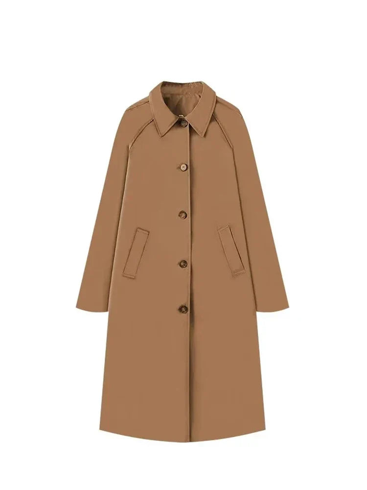 Klassischer Trenchcoat Damen Gingham Fütterung Elegant
